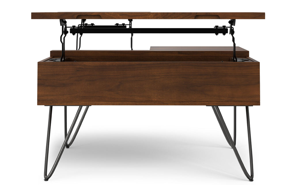 Hunter Lift Top Square Coffee Table in Walnut