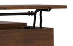 Hunter Lift Top Square Coffee Table in Walnut