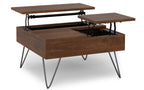 Hunter Lift Top Square Coffee Table in Walnut