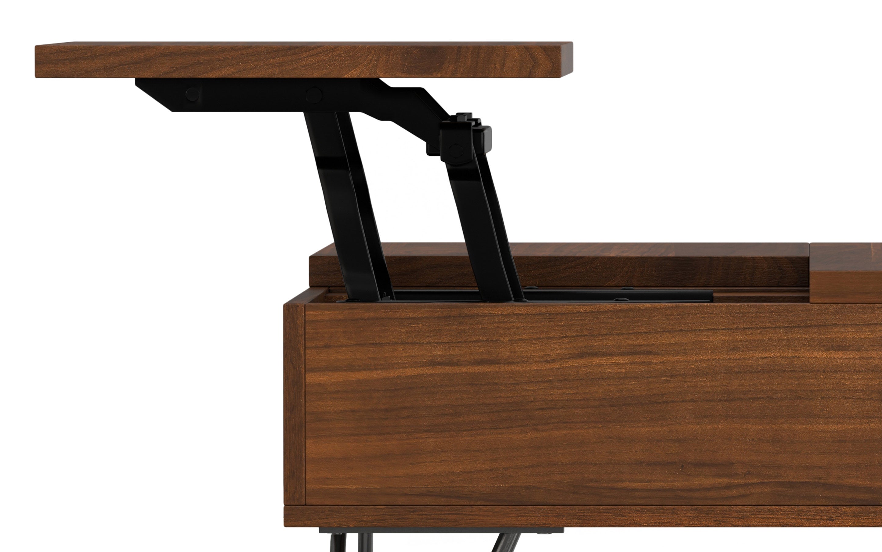 Hunter Lift Top Square Coffee Table in Walnut