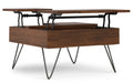 Hunter Lift Top Square Coffee Table in Walnut