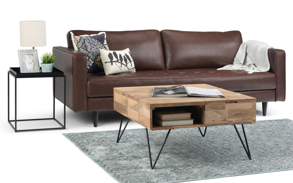 Hunter Lift Top Square Coffee Table in Mango