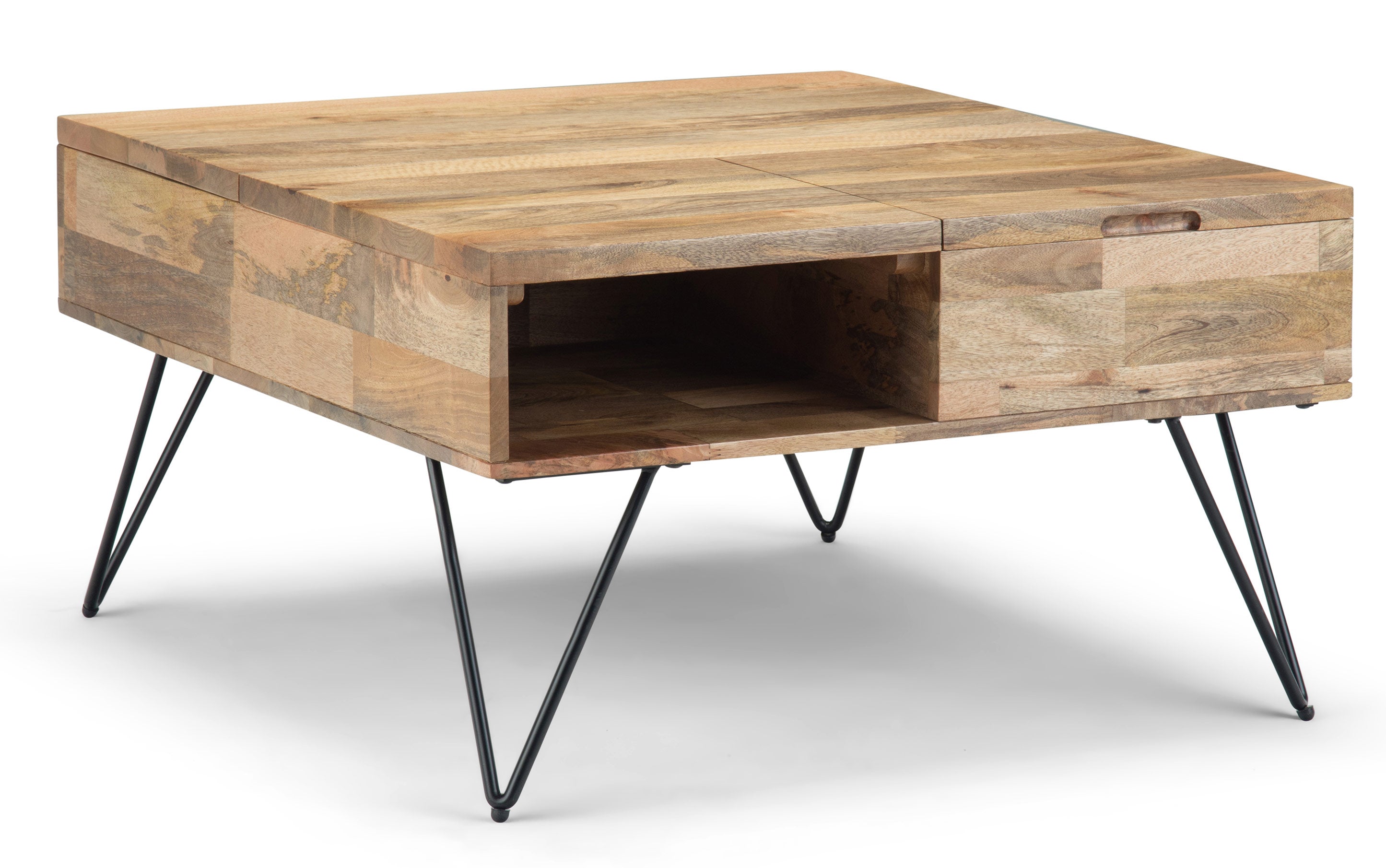 Hunter Lift Top Square Coffee Table in Mango