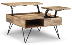 Hunter Lift Top Square Coffee Table in Mango