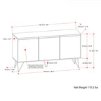 Hunter 3 Door Sideboard Buffet in Mango