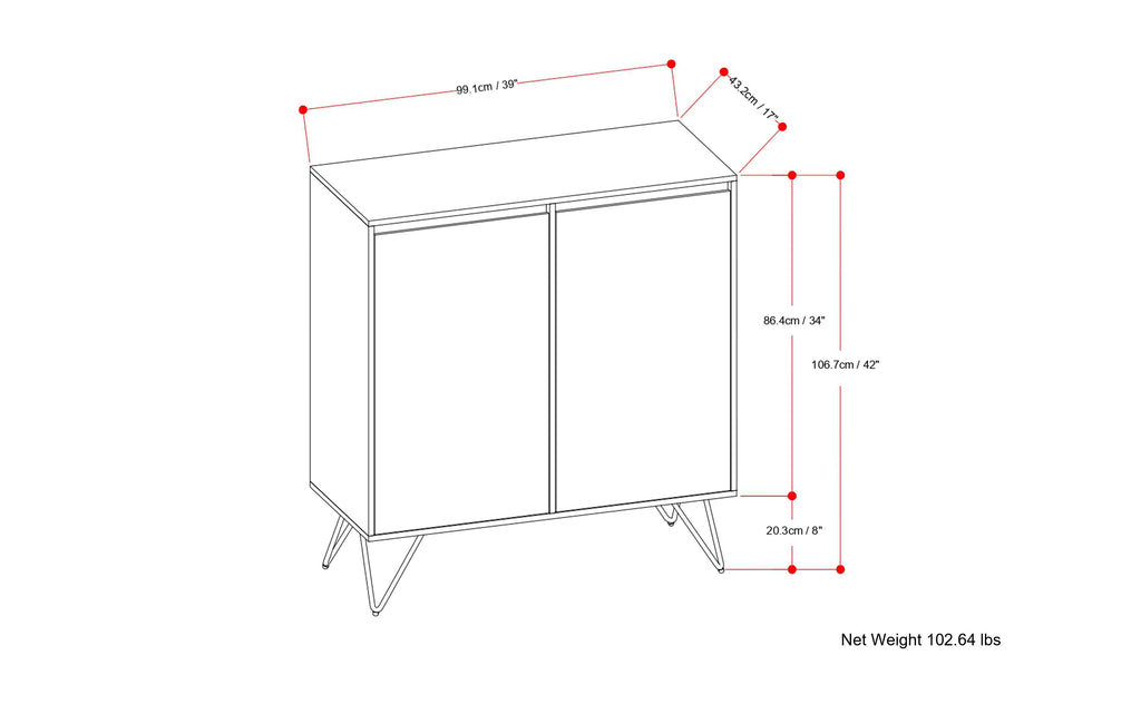 Hunter Medium Storage Cabinet in Mango