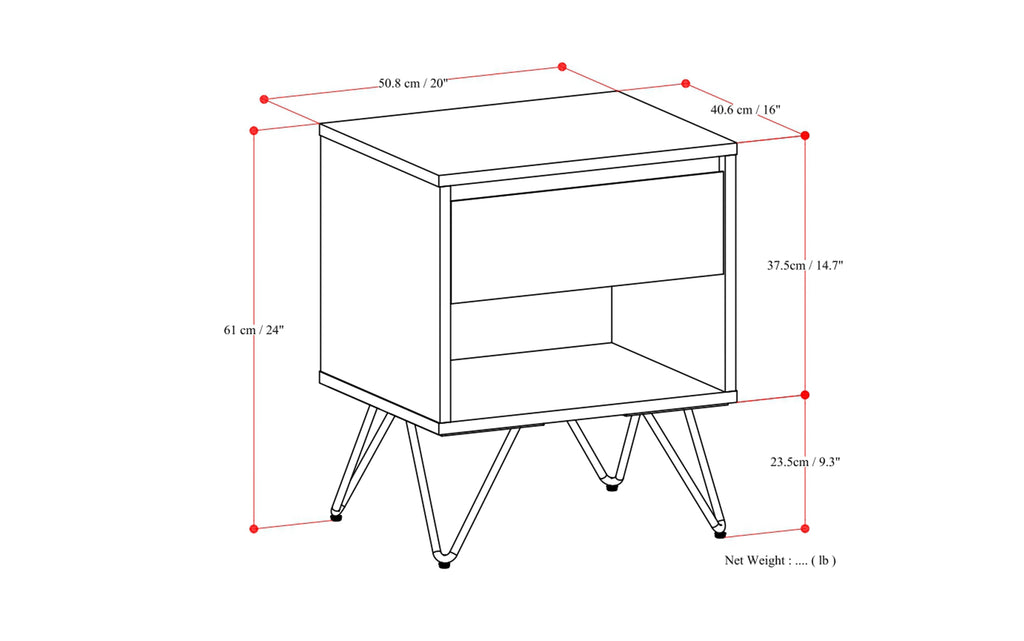 Hunter Nightstand in Walnut