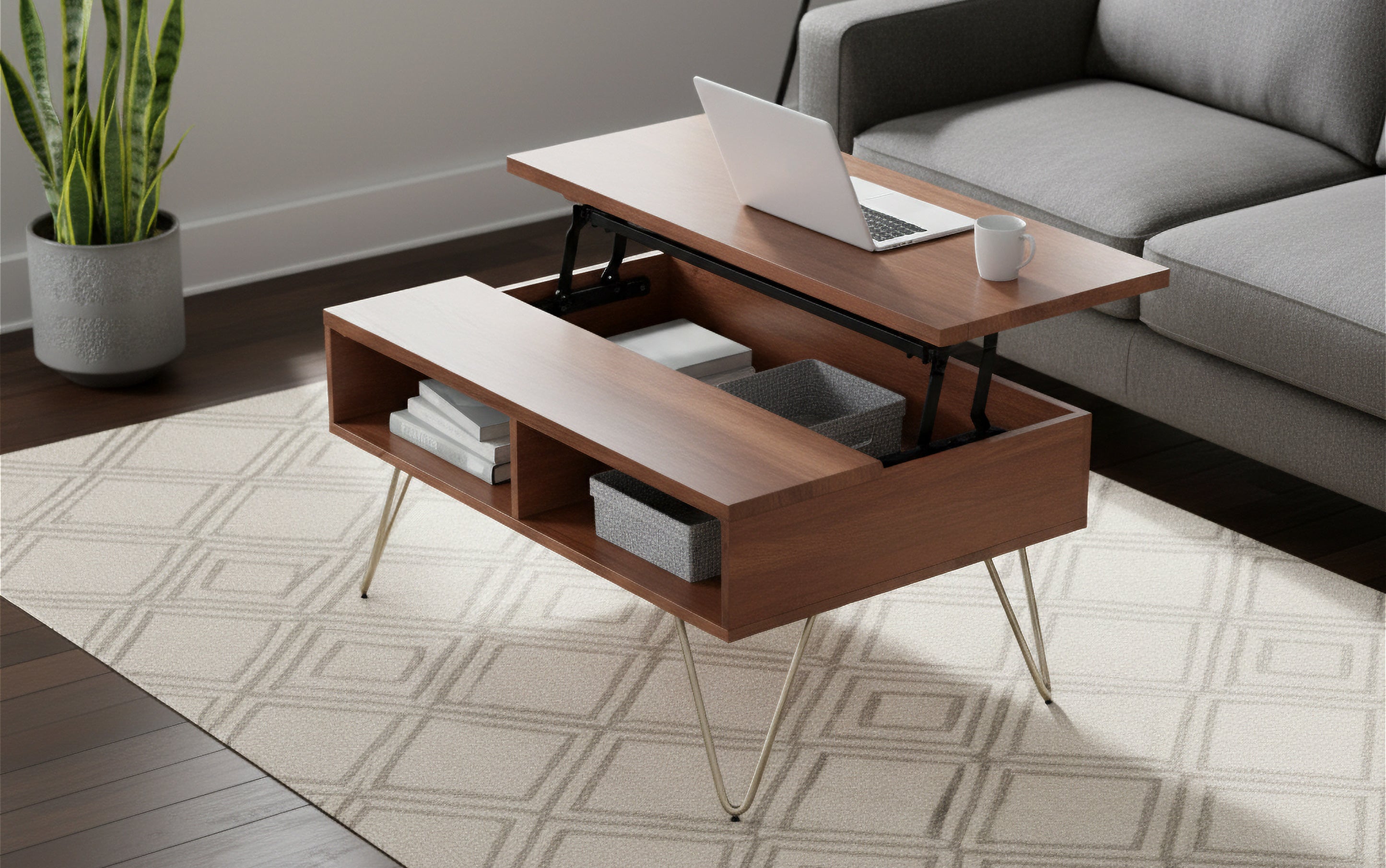 Hunter Small Lift Top Coffee Table in Mango