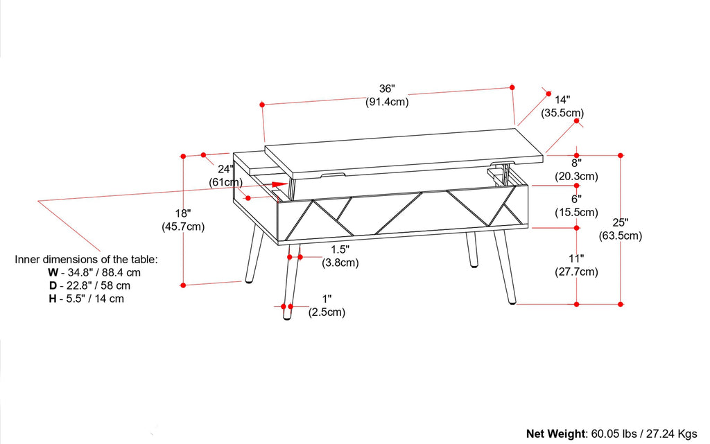 Jager Lift Top Coffee Table