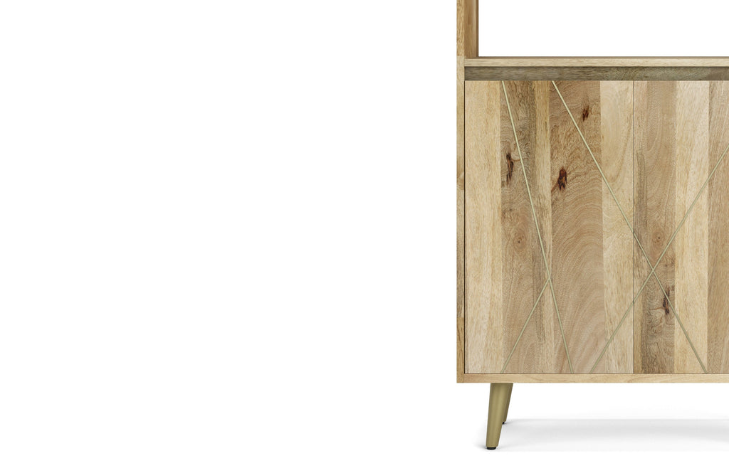 Jager Bookshelf with Doors in Mango