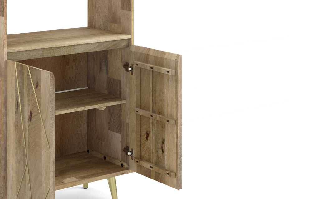 Jager Bookshelf with Doors in Mango