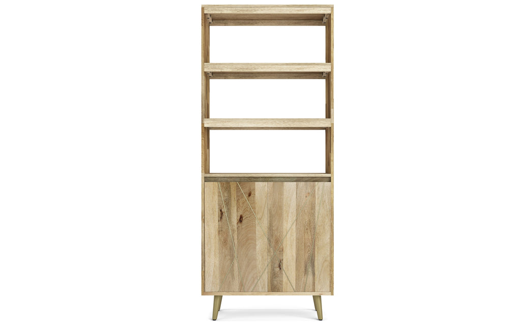 Jager Bookshelf with Doors in Mango