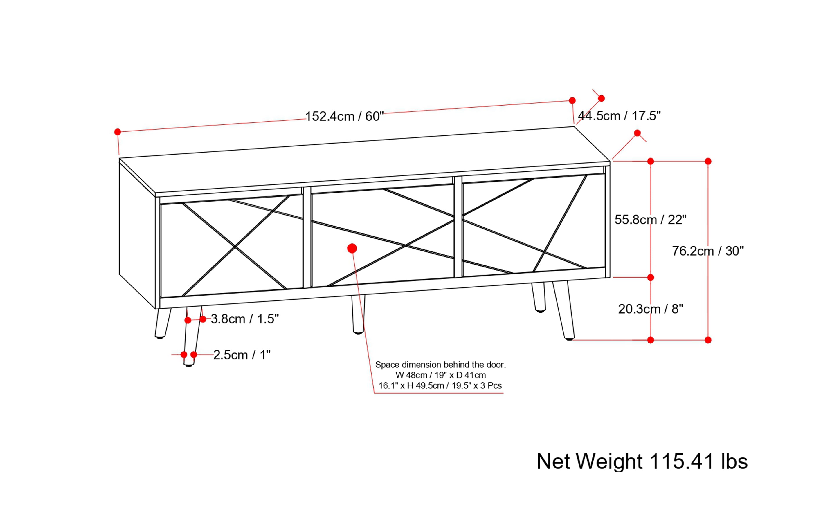 Jager Sideboard Buffet in Mango