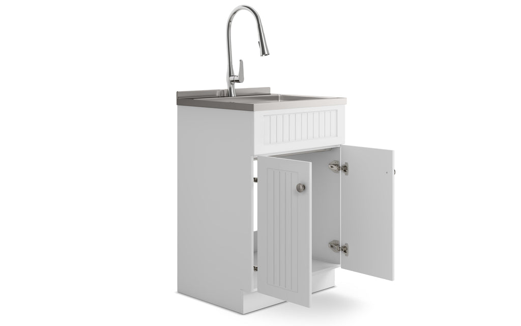 Beckham All-In-One 24 inch Laundry Utility Sink and Cabinet