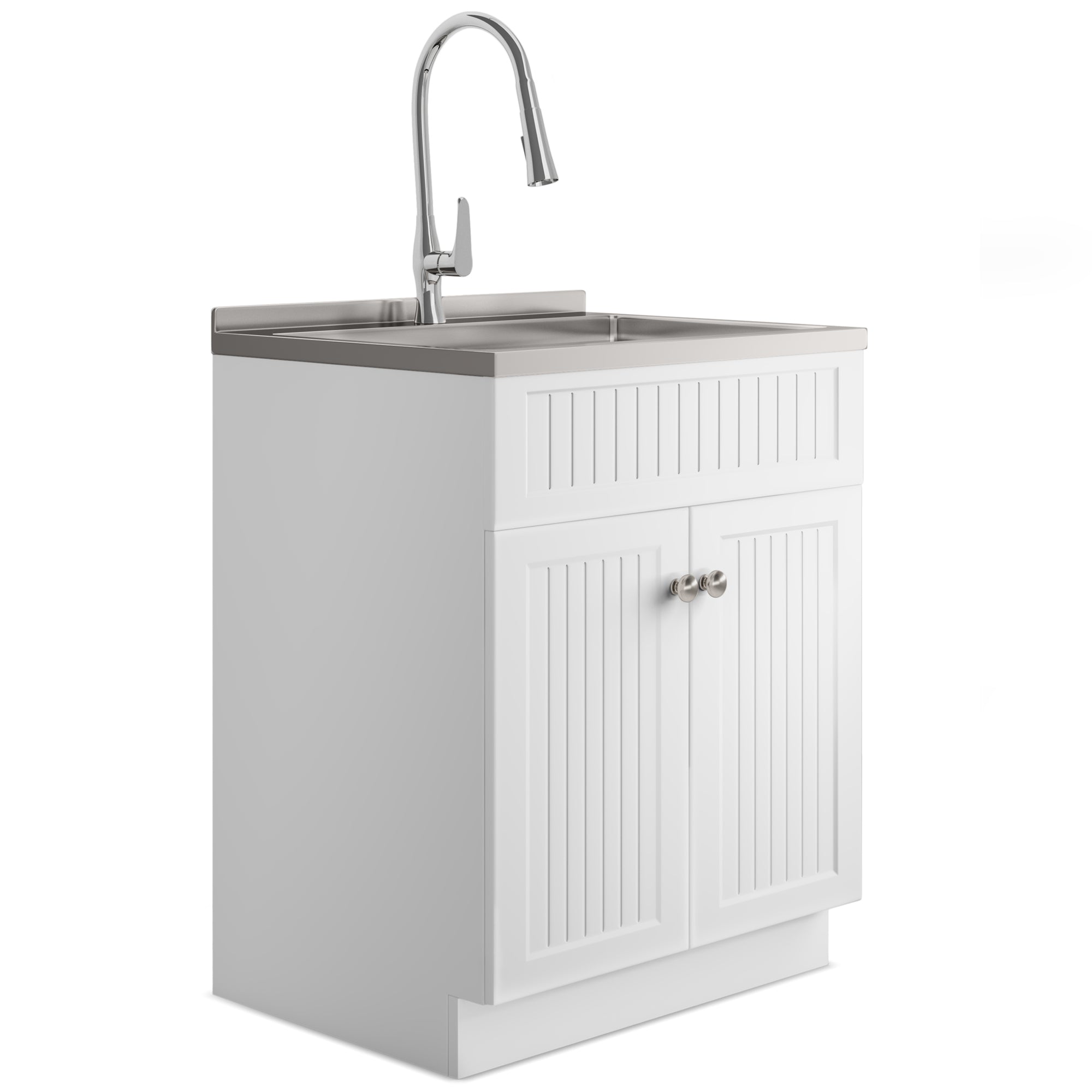Beckham All-In-One 28 inch Laundry Utility Sink and Cabinet