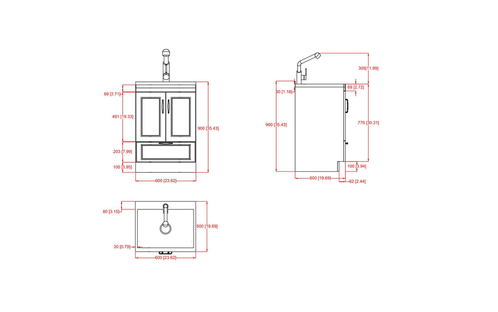 Cardinal All-In-One 24 inch Utility Sink and Cabinet