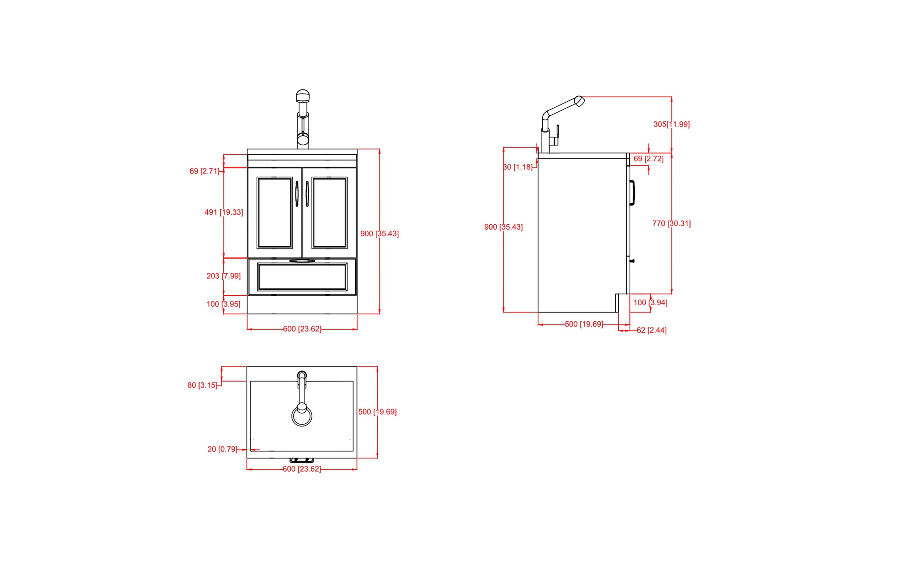 Cardinal All-In-One 24 inch Utility Sink and Cabinet