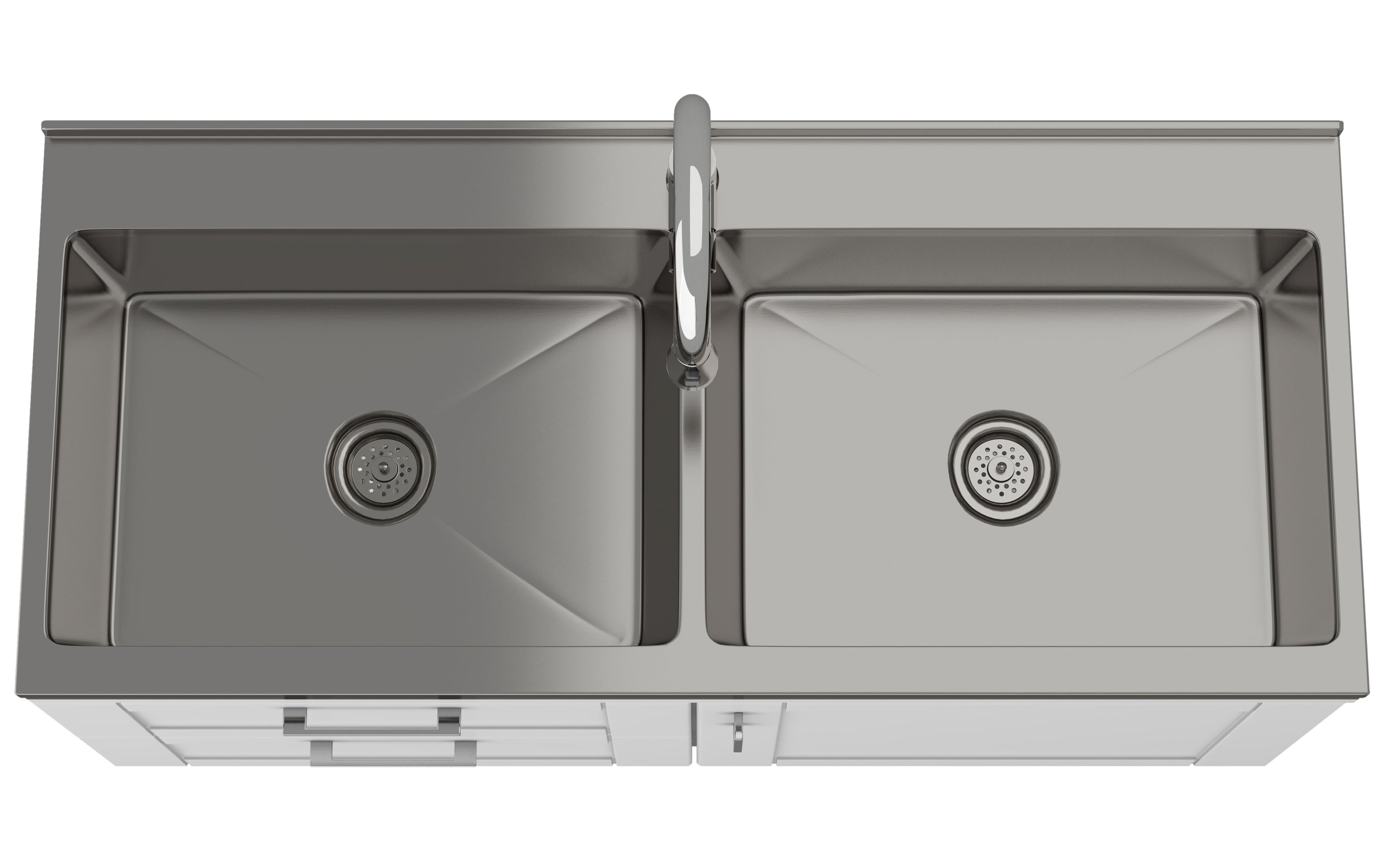 Modern Wide Shaker All-In-One 46 inch Laundry Utility Sink and Cabinet