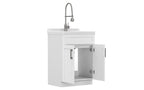 Hennessy All-In-One Deluxe 24-inch Laundry Utility Sink and Cabinet with ABS Sink
