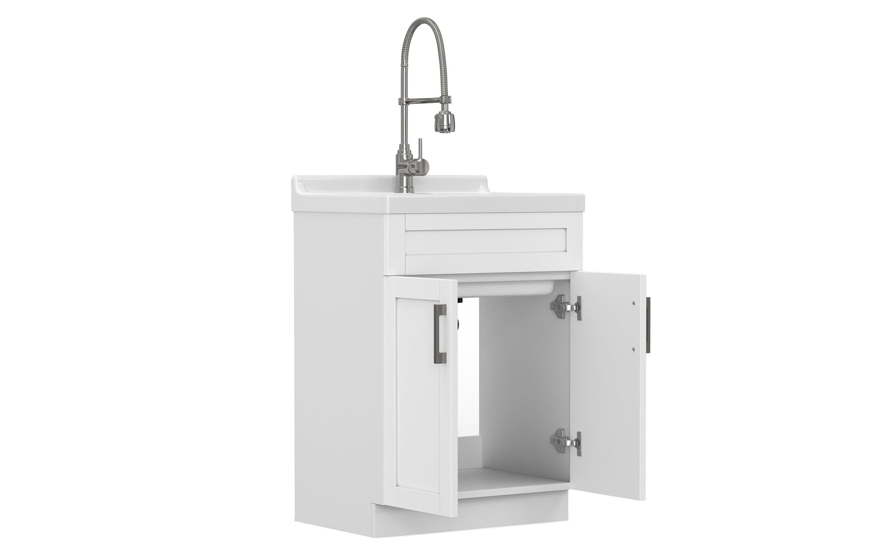 Hennessy All-In-One Deluxe 24-inch Laundry Utility Sink and Cabinet with ABS Sink