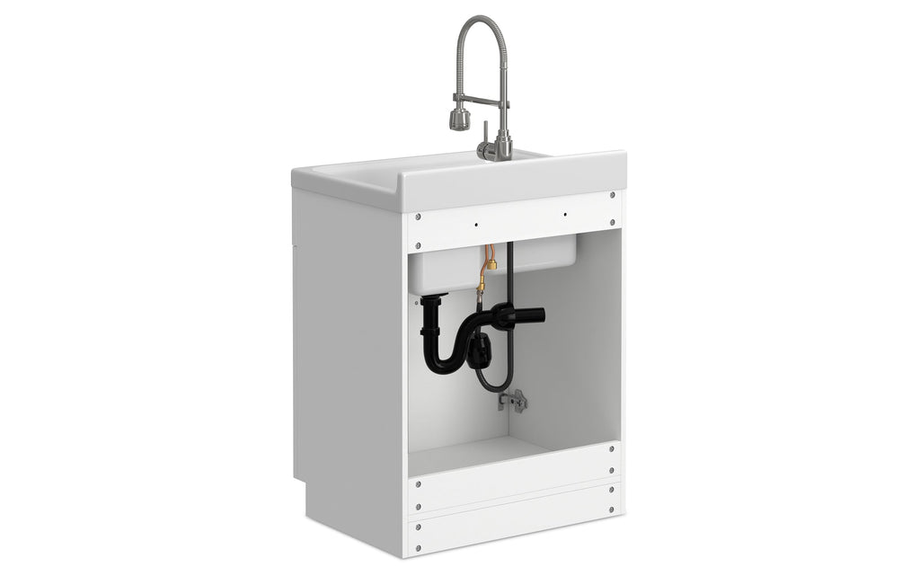 Hennessy All-In-One Deluxe 28-inch Laundry Utility Sink and Cabinet with ABS Sink