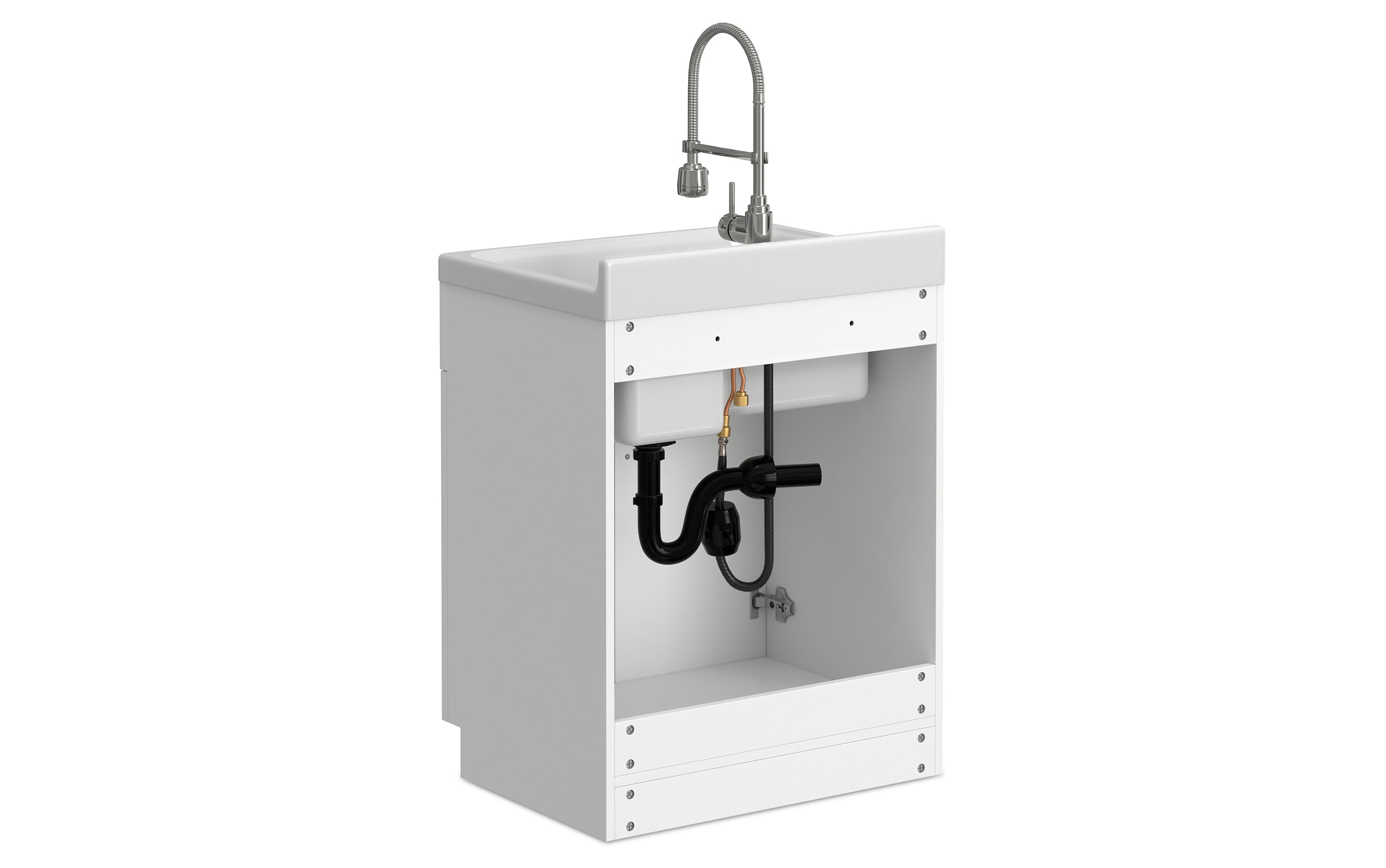 Hennessy All-In-One Deluxe 28-inch Laundry Utility Sink and Cabinet with ABS Sink