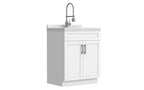Hennessy All-In-One Deluxe 28-inch Laundry Utility Sink and Cabinet with ABS Sink