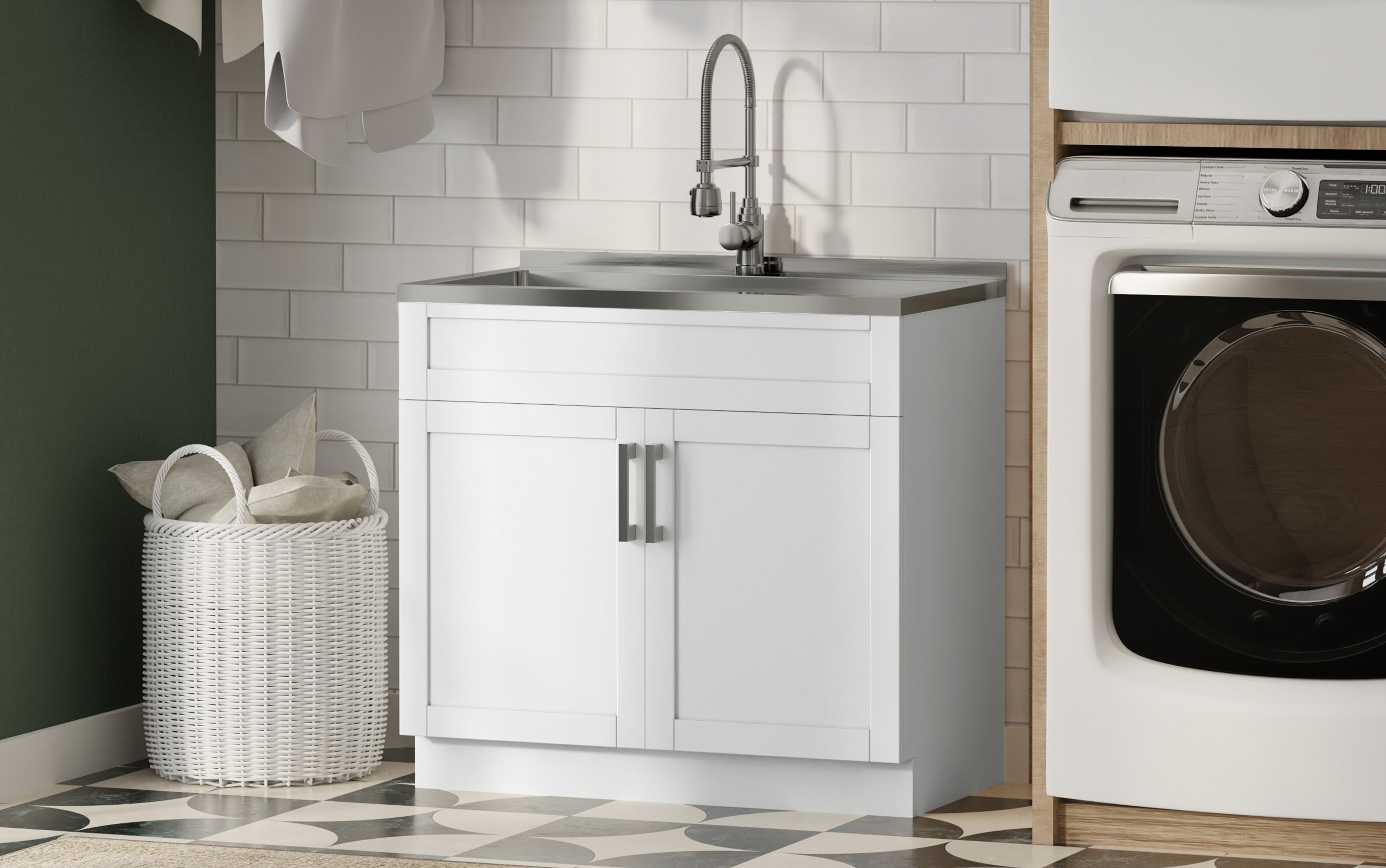 Hennessy All-In-One 36-inch Laundry Utility Sink and Cabinet