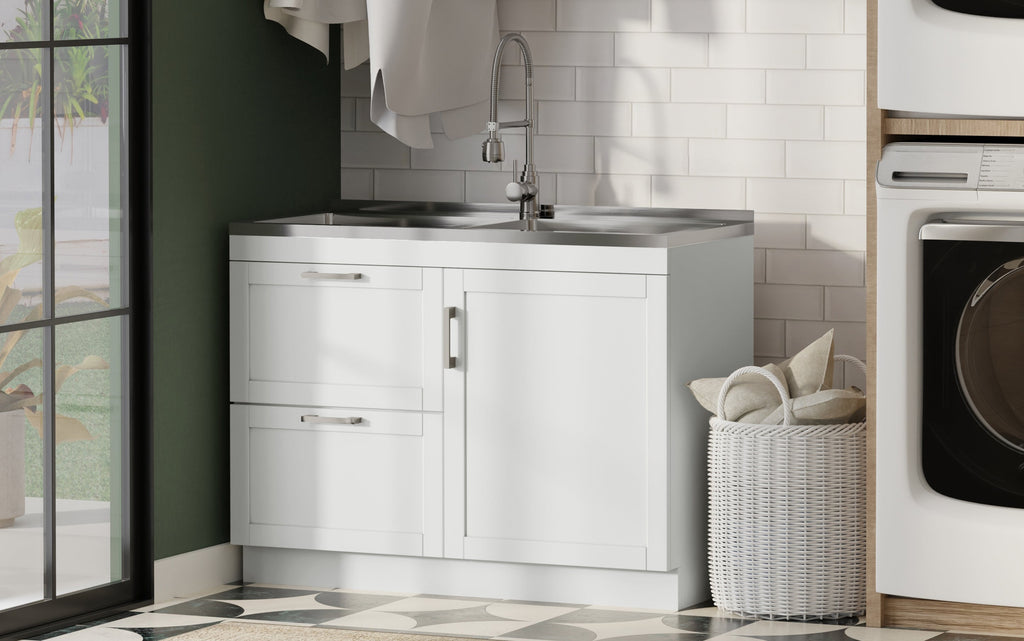 Hennessy All-In-One 46-inch Laundry Utility Sink and Cabinet