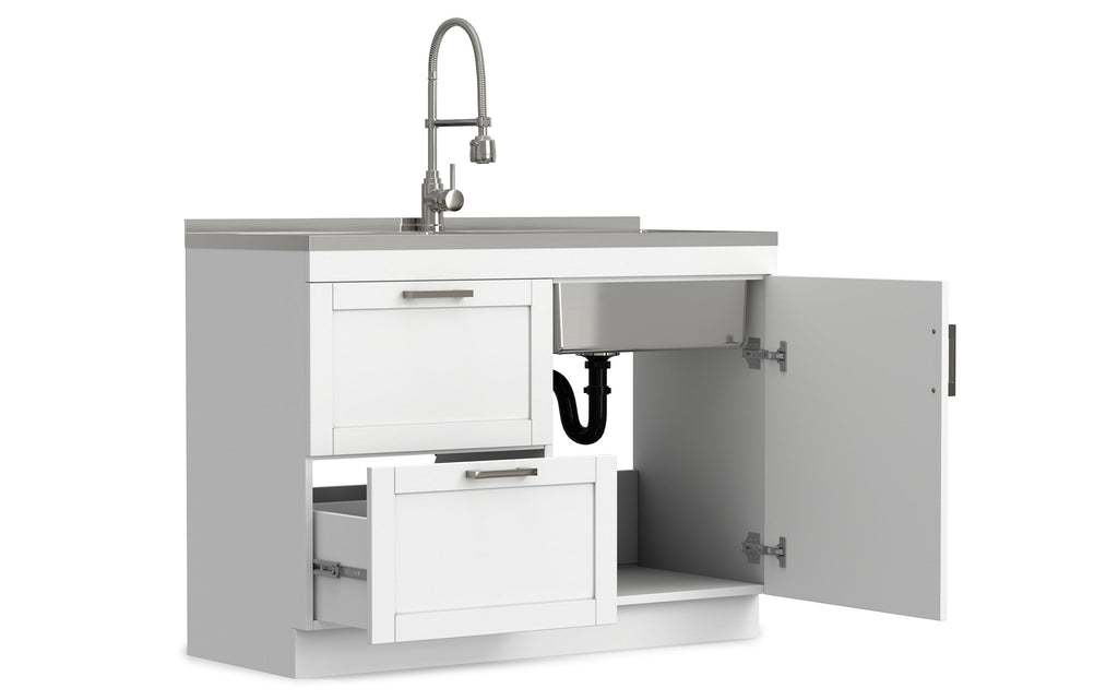 Hennessy All-In-One 46-inch Laundry Utility Sink and Cabinet