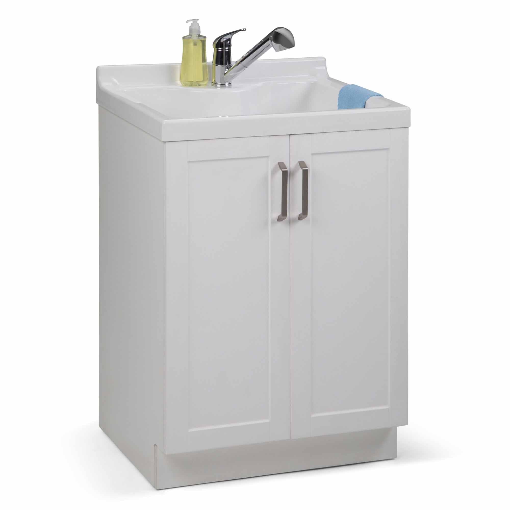 Kyle All-In-One 24 inch Laundry Utility Sink and Cabinet with ABS Sink