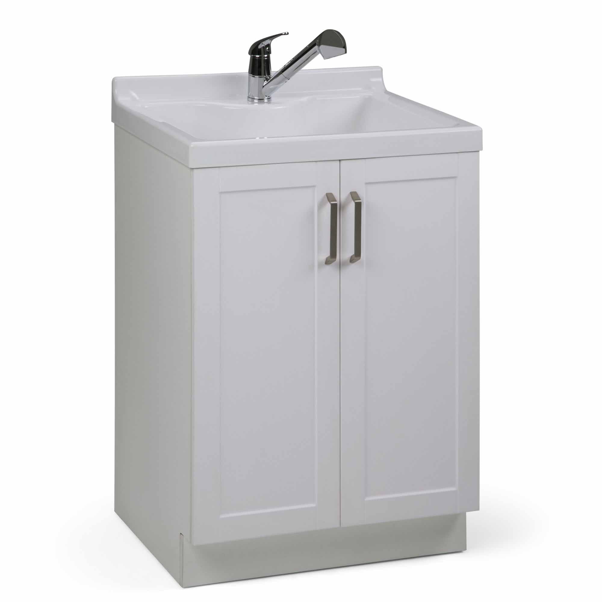 Kyle All-In-One 24 inch Laundry Utility Sink and Cabinet with ABS Sink