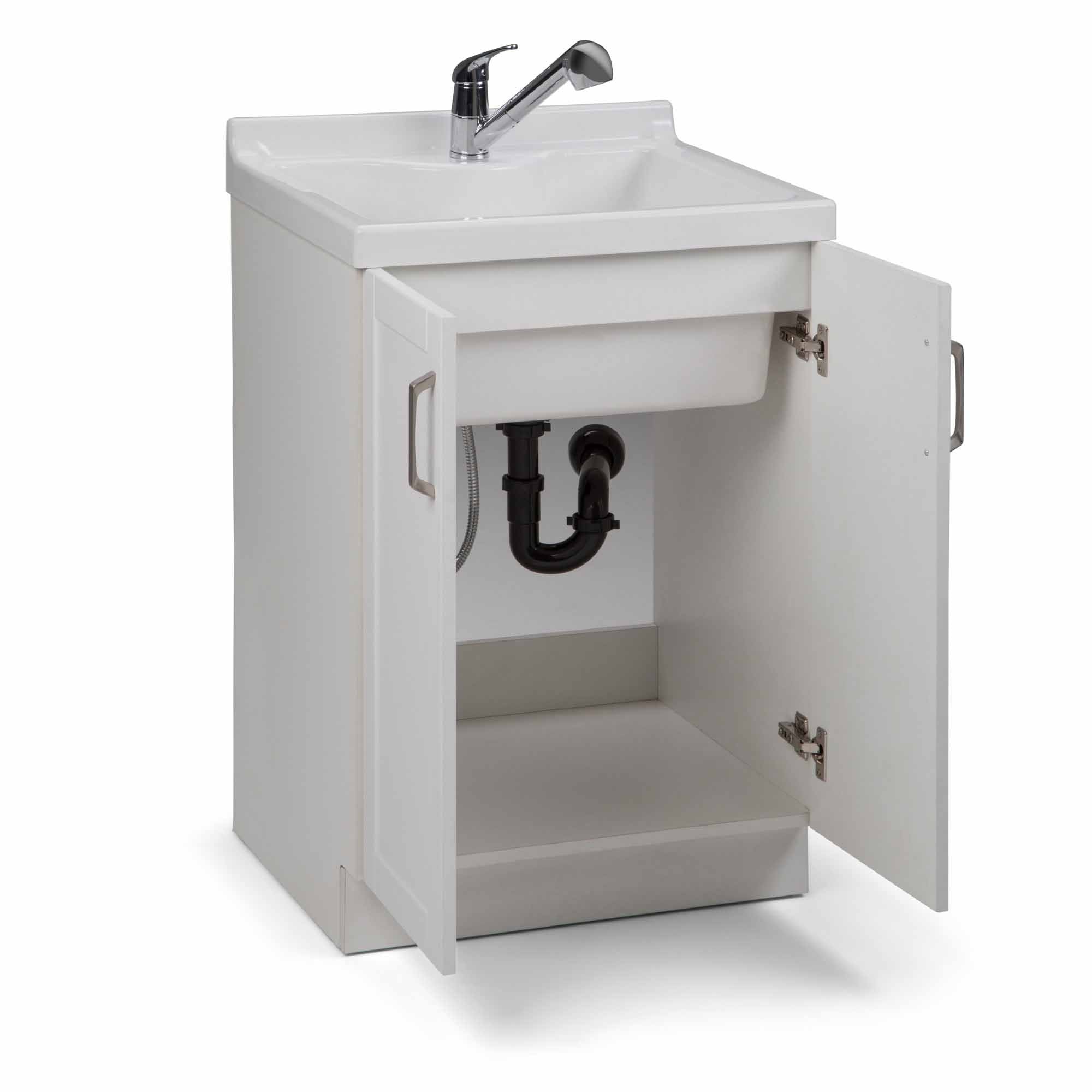 Kyle All-In-One 24 inch Laundry Utility Sink and Cabinet with ABS Sink