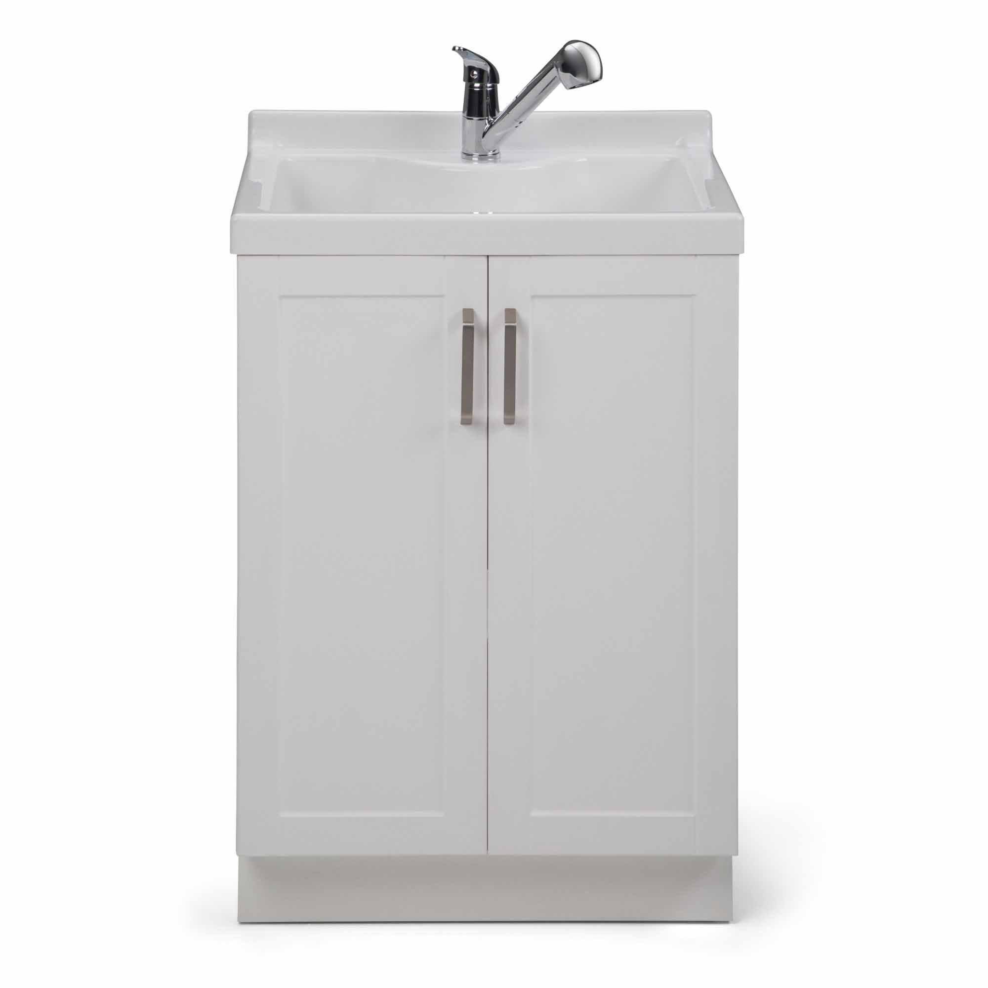 Kyle All-In-One 24 inch Laundry Utility Sink and Cabinet with ABS Sink