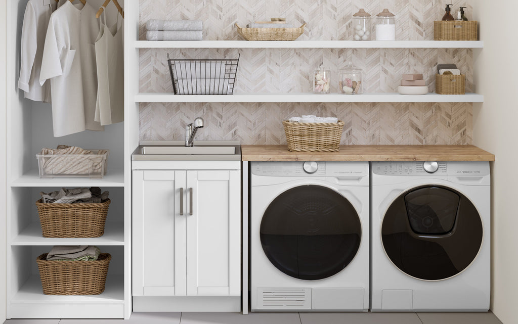 Kyle All-In-One 24-inch Laundry Utility Sink and Cabinet