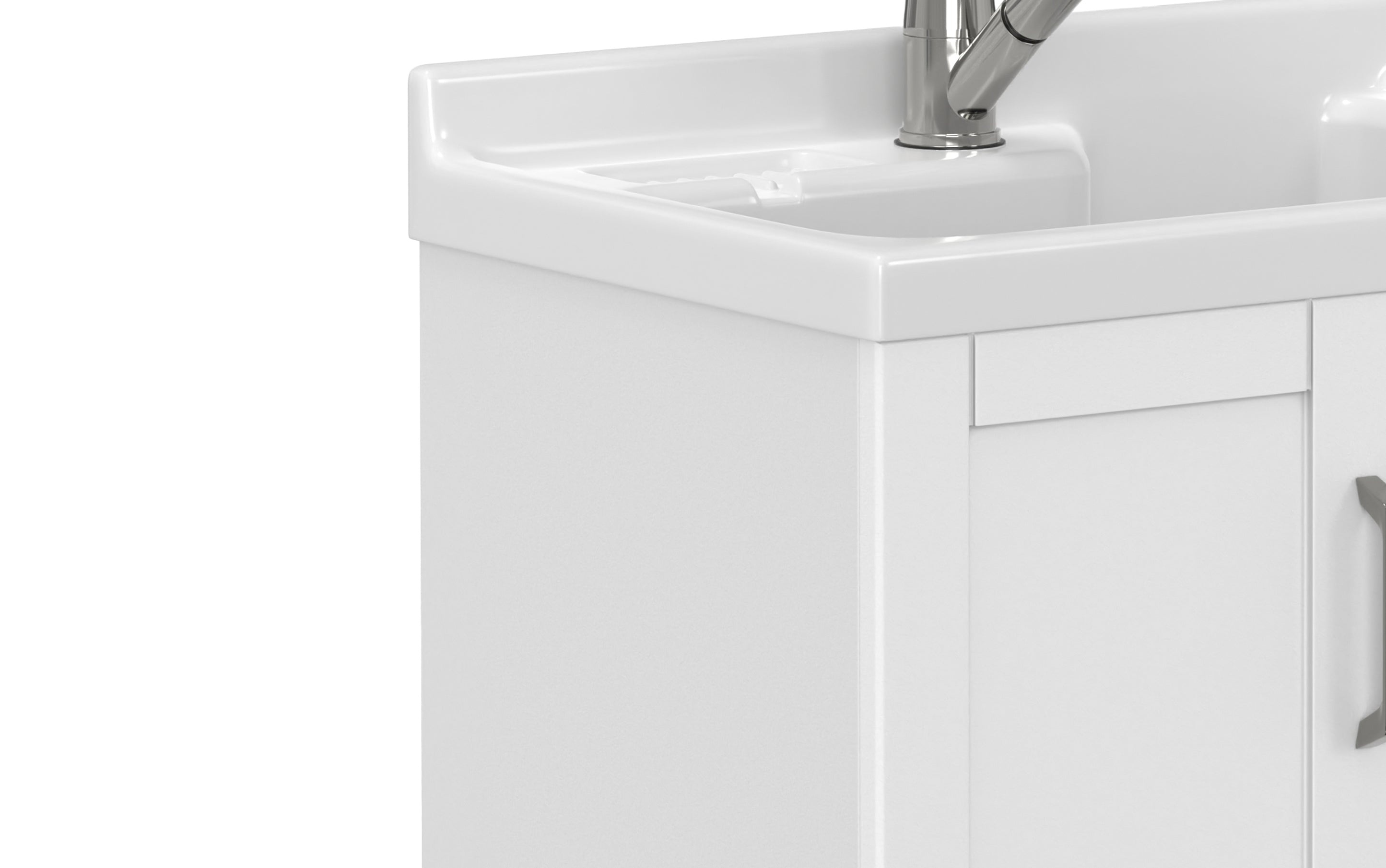 Kyle All-In-One 28-inch Laundry Utility Sink and Cabinet with ABS Sink