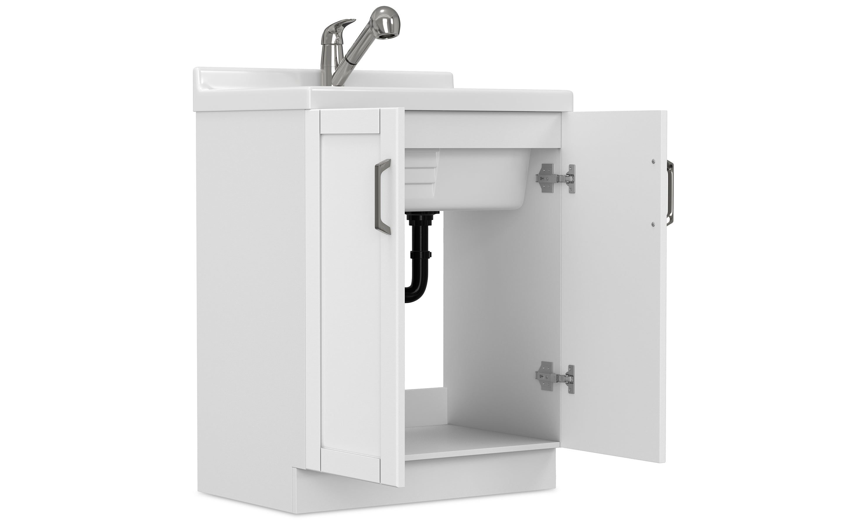 Kyle All-In-One 28-inch Laundry Utility Sink and Cabinet with ABS Sink