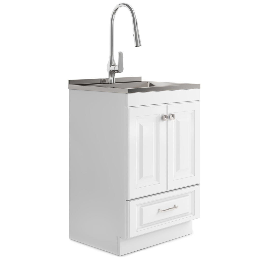 Lawrence All-In-One 24 inch Laundry Utility Sink and Cabinet