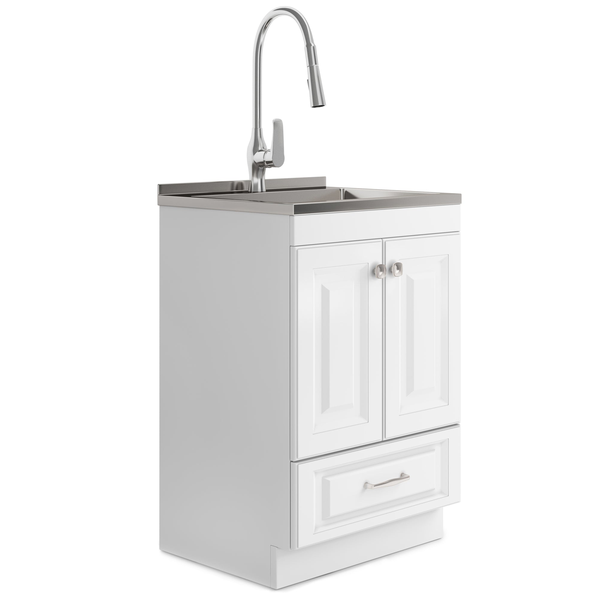 Lawrence All-In-One 24 inch Laundry Utility Sink and Cabinet