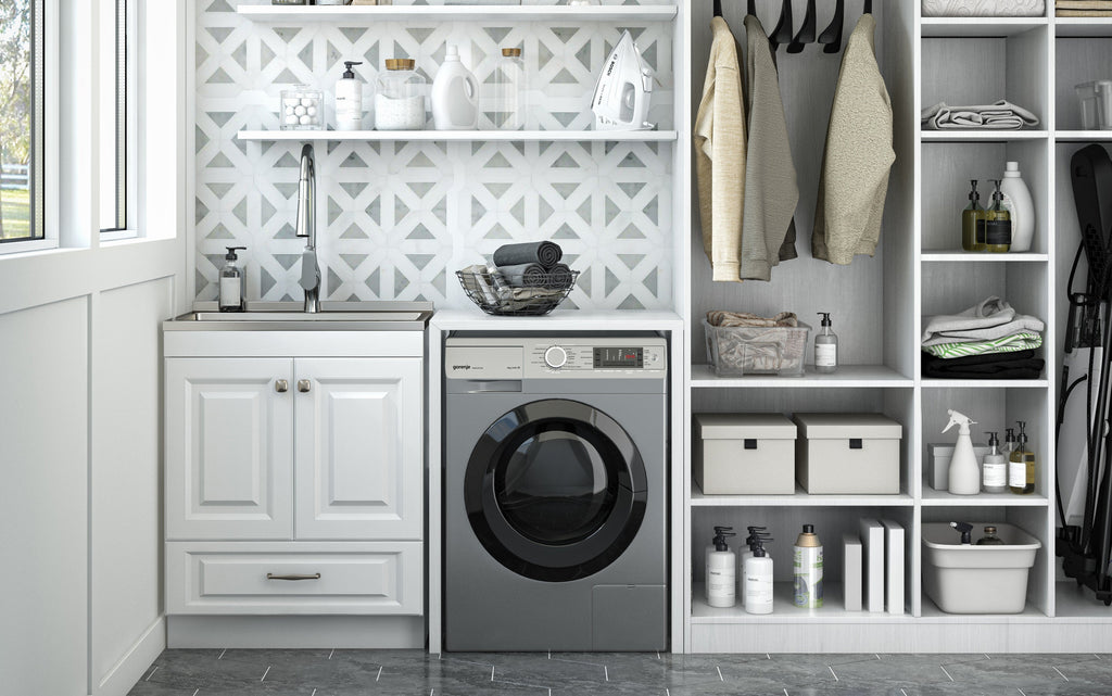 Lawrence All-In-One 28 inch Laundry Utility Sink and Cabinet