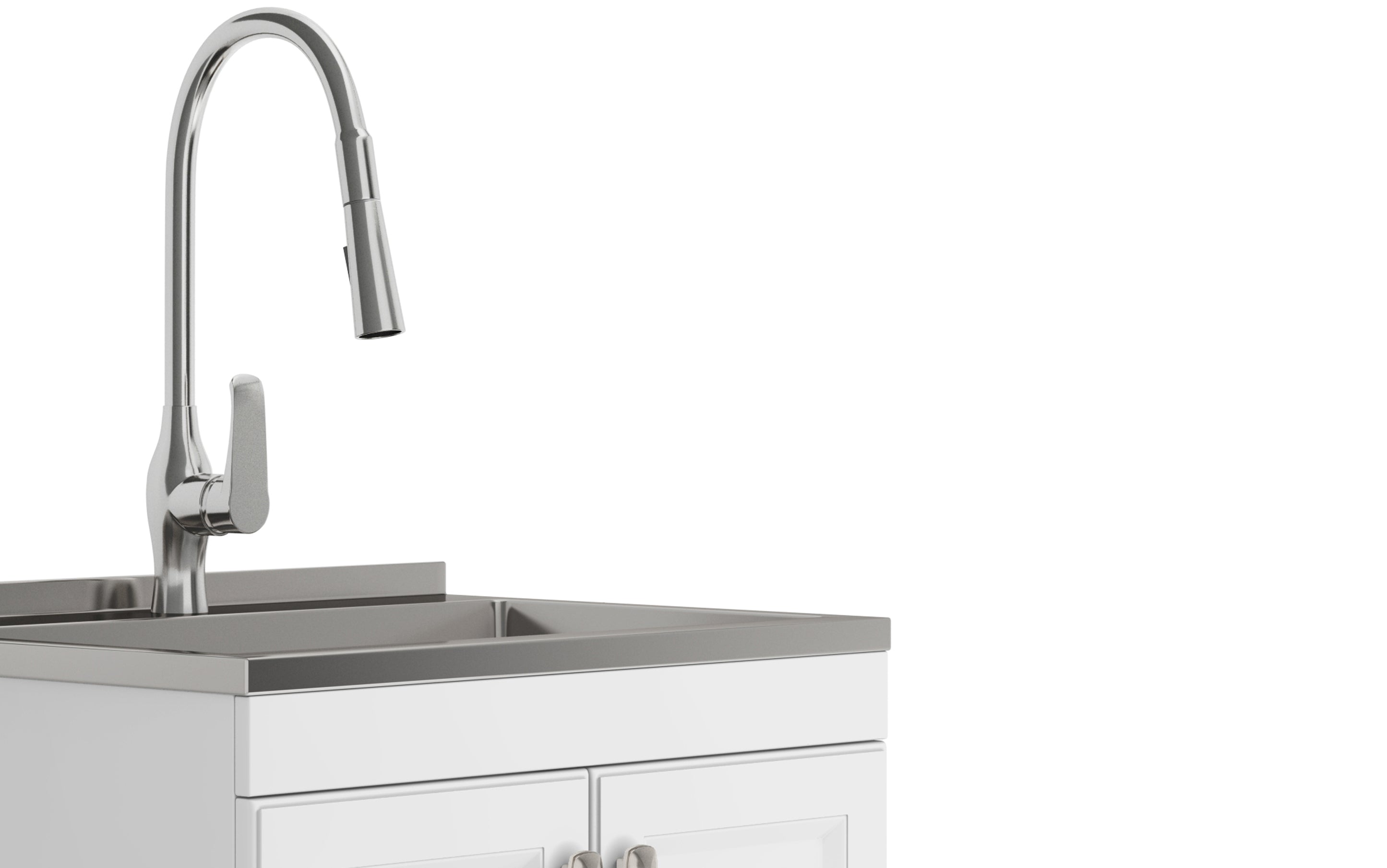Lawrence All-In-One 28 inch Laundry Utility Sink and Cabinet