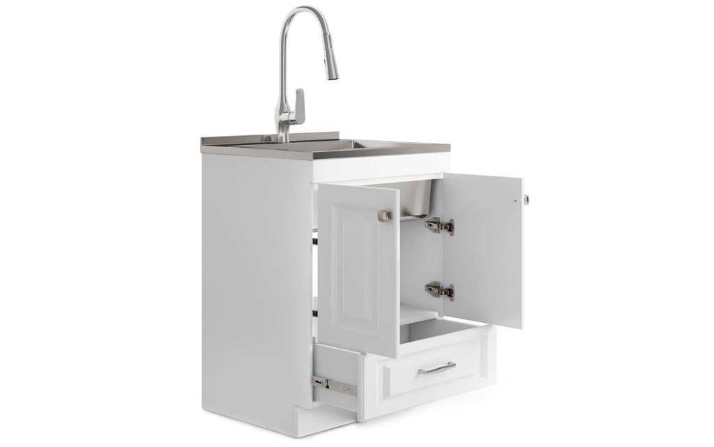 Lawrence All-In-One 28 inch Laundry Utility Sink and Cabinet