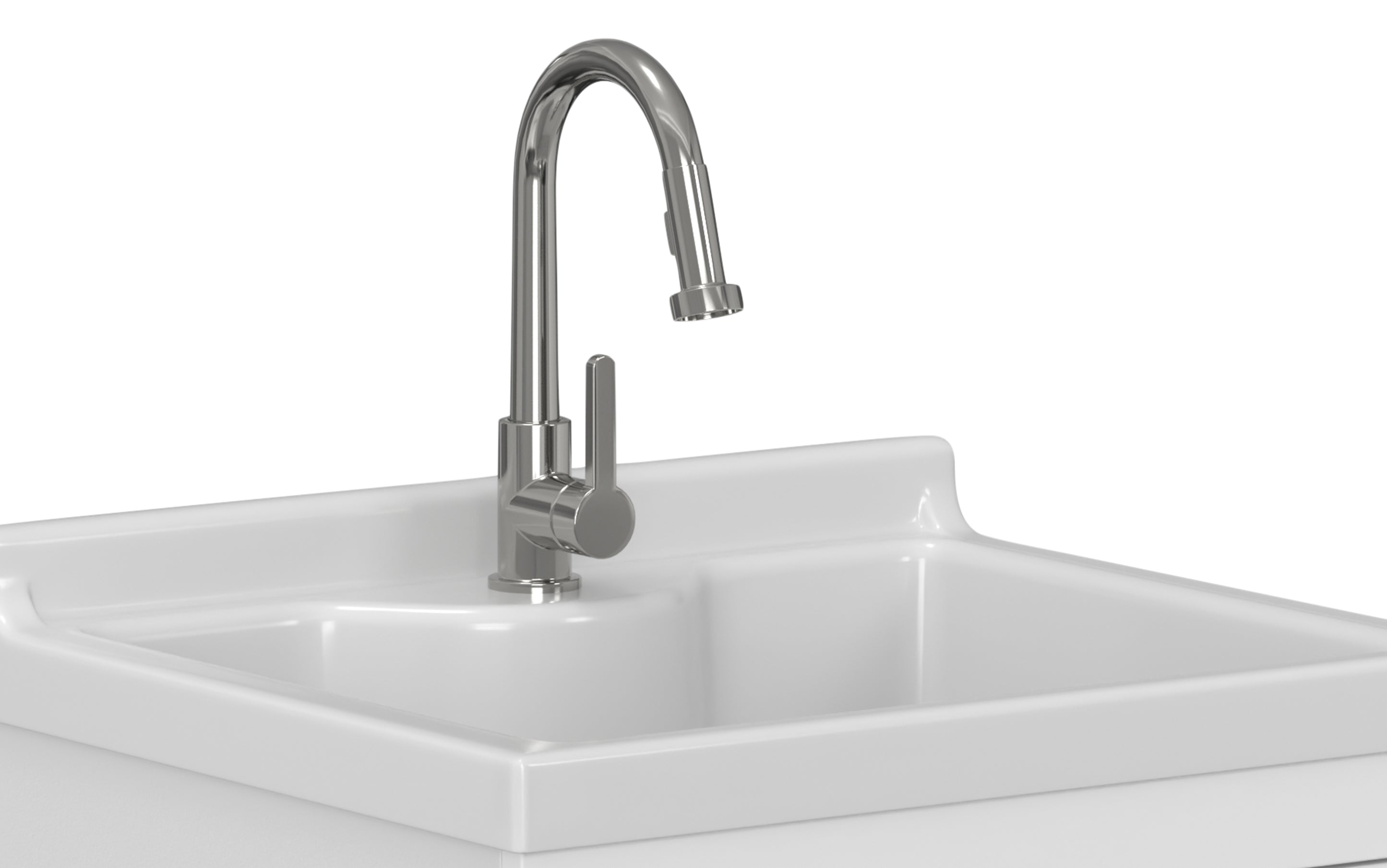 Maile All-In-One 24-inch Laundry Utility Sink and Cabinet with ABS Sink