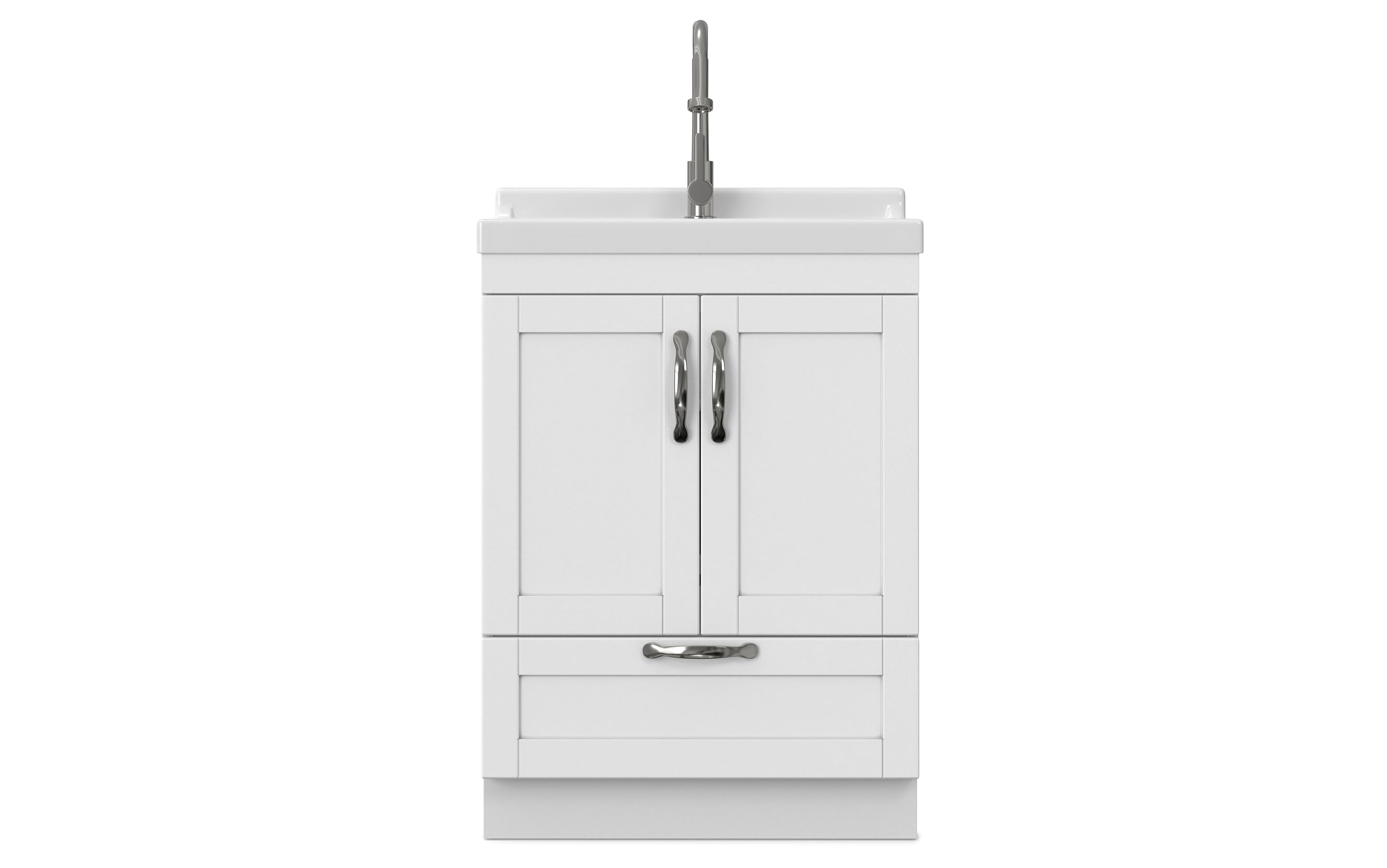 Maile All-In-One 24-inch Laundry Utility Sink and Cabinet with ABS Sink
