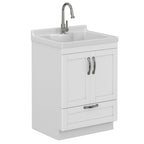 Maile All-In-One 24-inch Laundry Utility Sink and Cabinet with ABS Sink