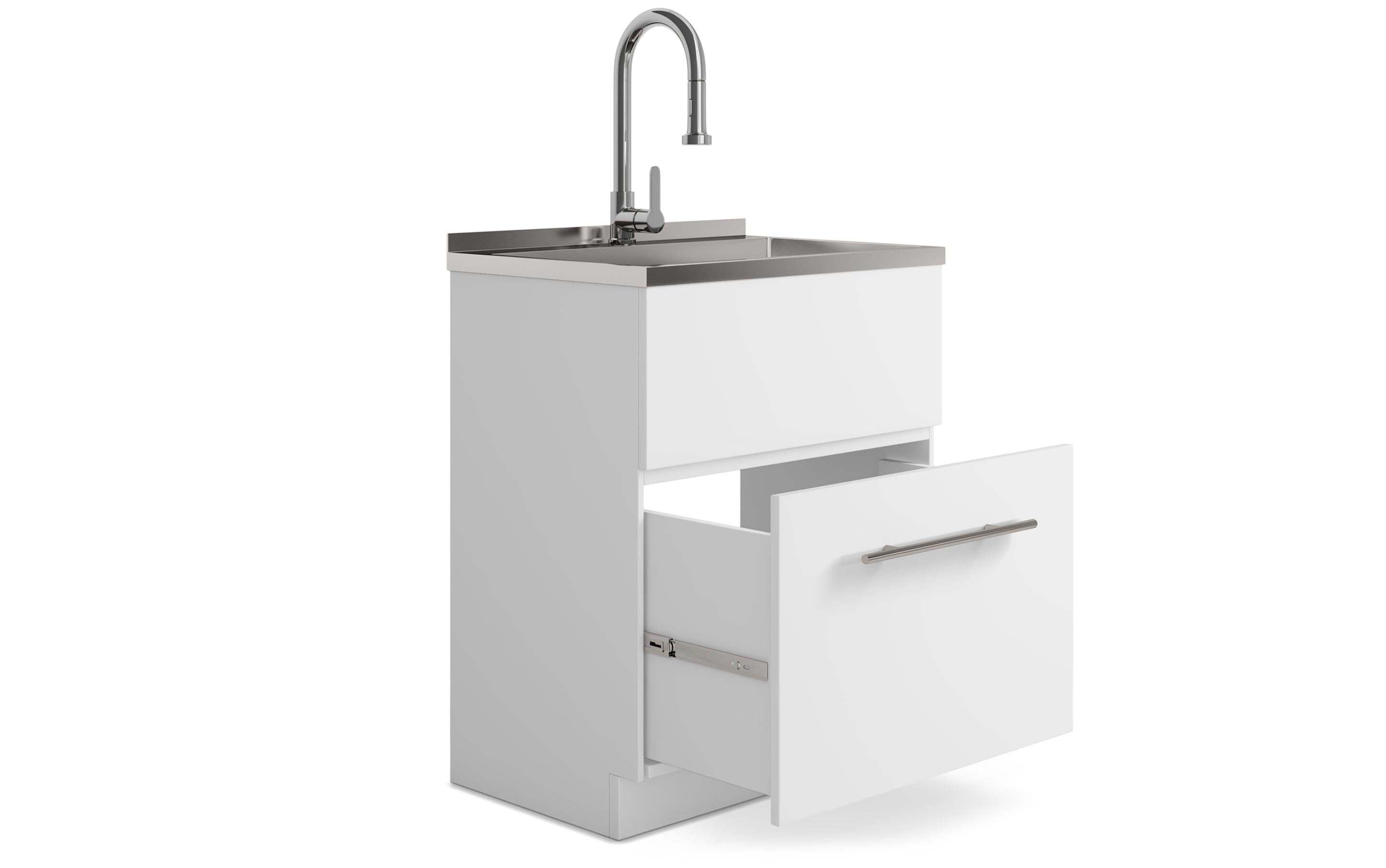 Metro All-In-One 28 inch Laundry Utility Sink and Cabinet