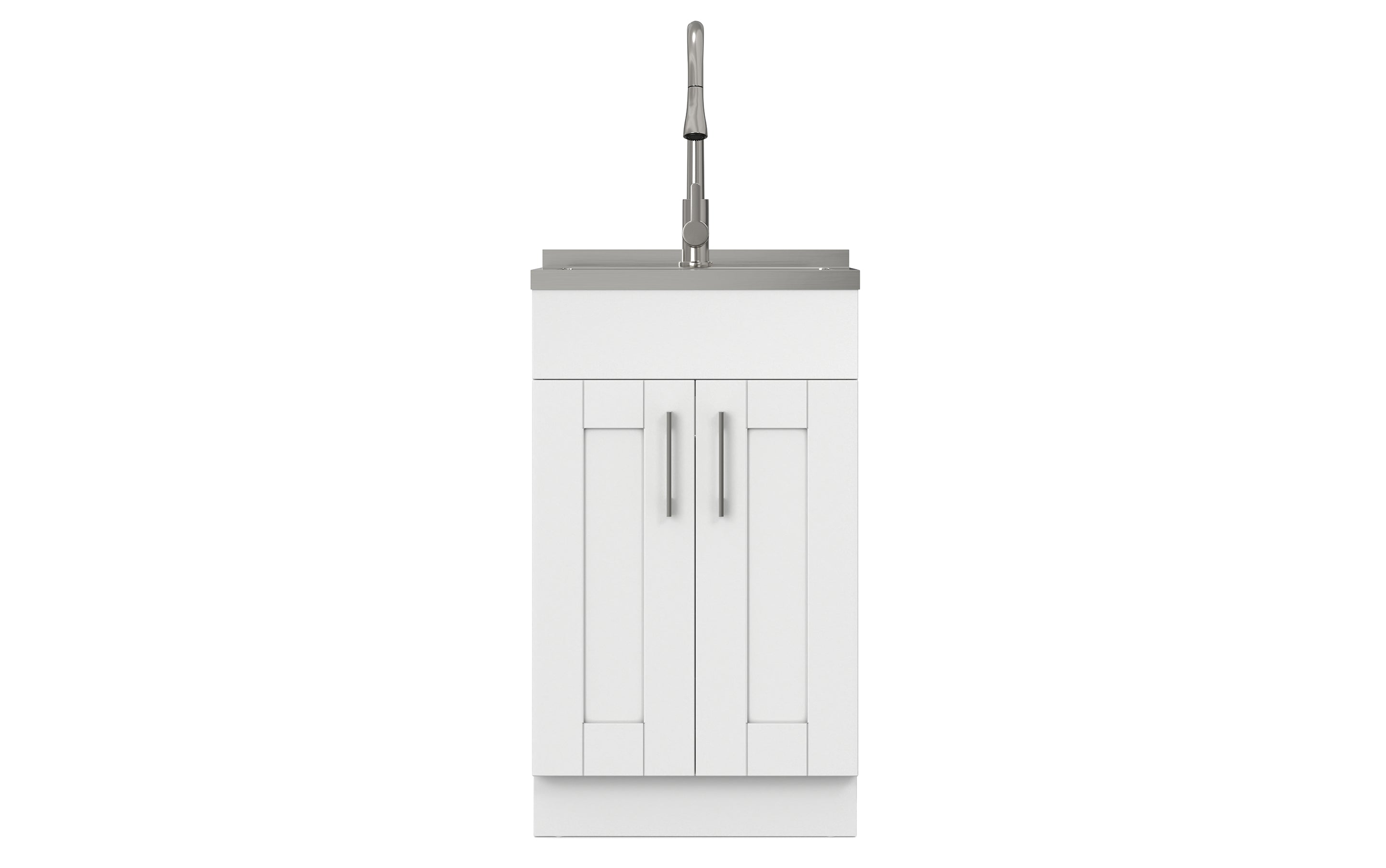 Modern Wide Shaker All-In-One 20-inch Laundry Utility Sink and Cabinet