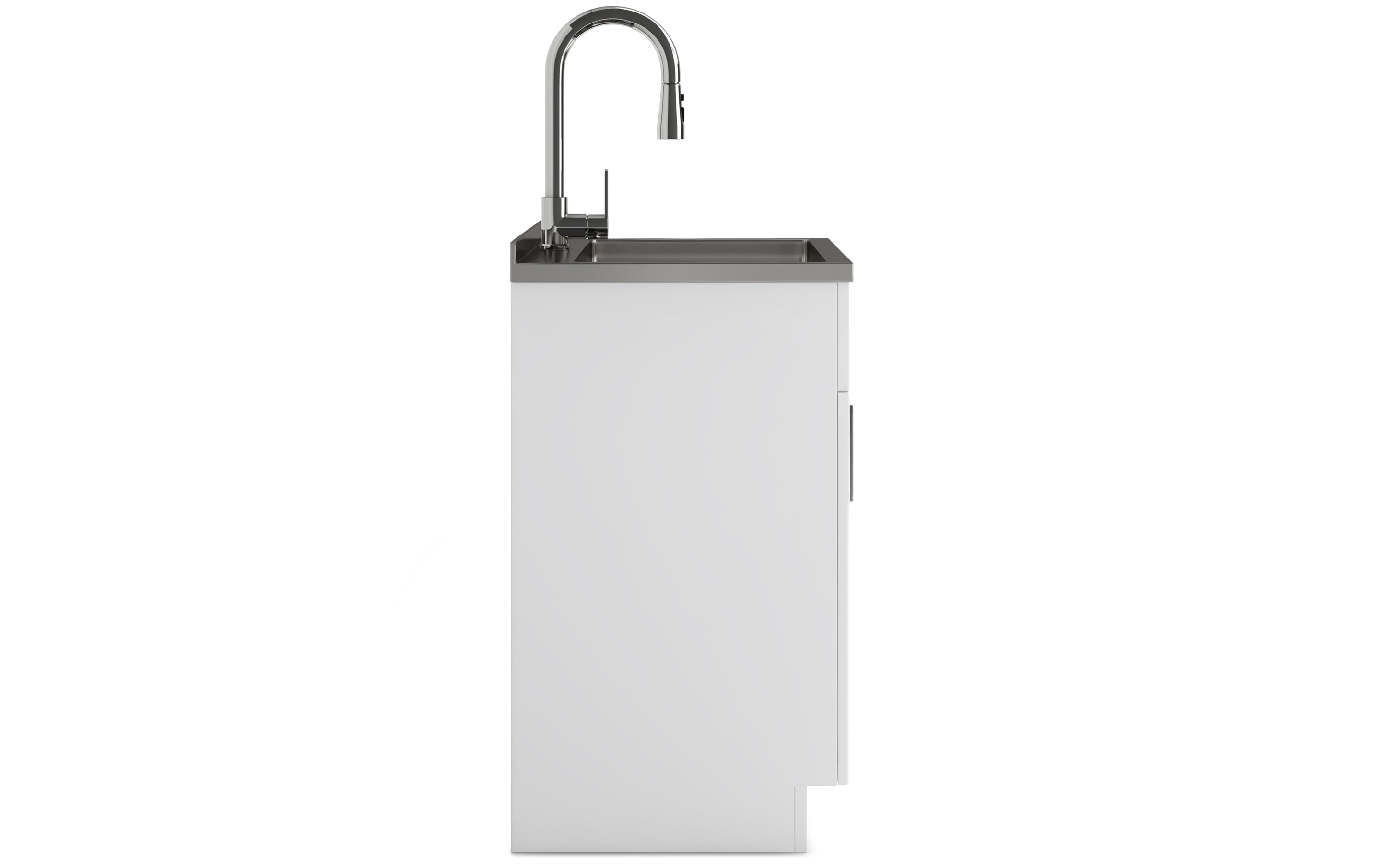 Modern Wide Shaker All-In-One 24-inch Laundry Utility Sink and Cabinet