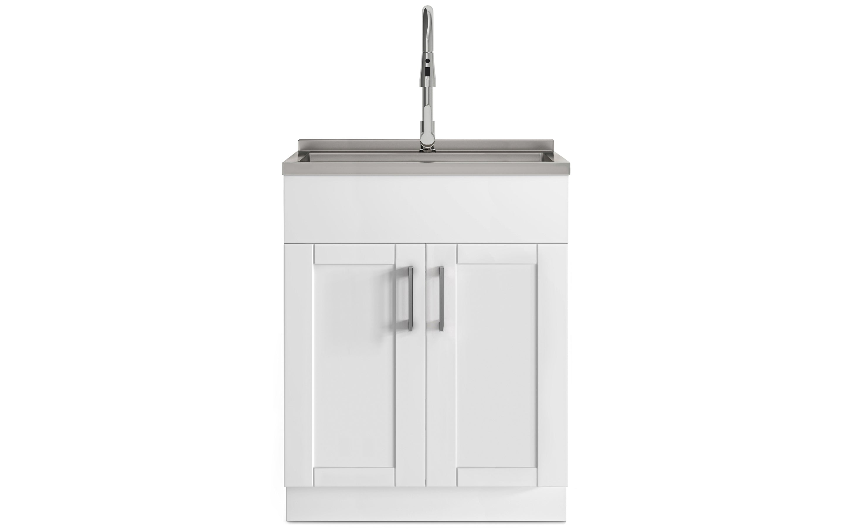 Modern Wide Shaker All-In-One 28-inch Laundry Utility Sink and Cabinet