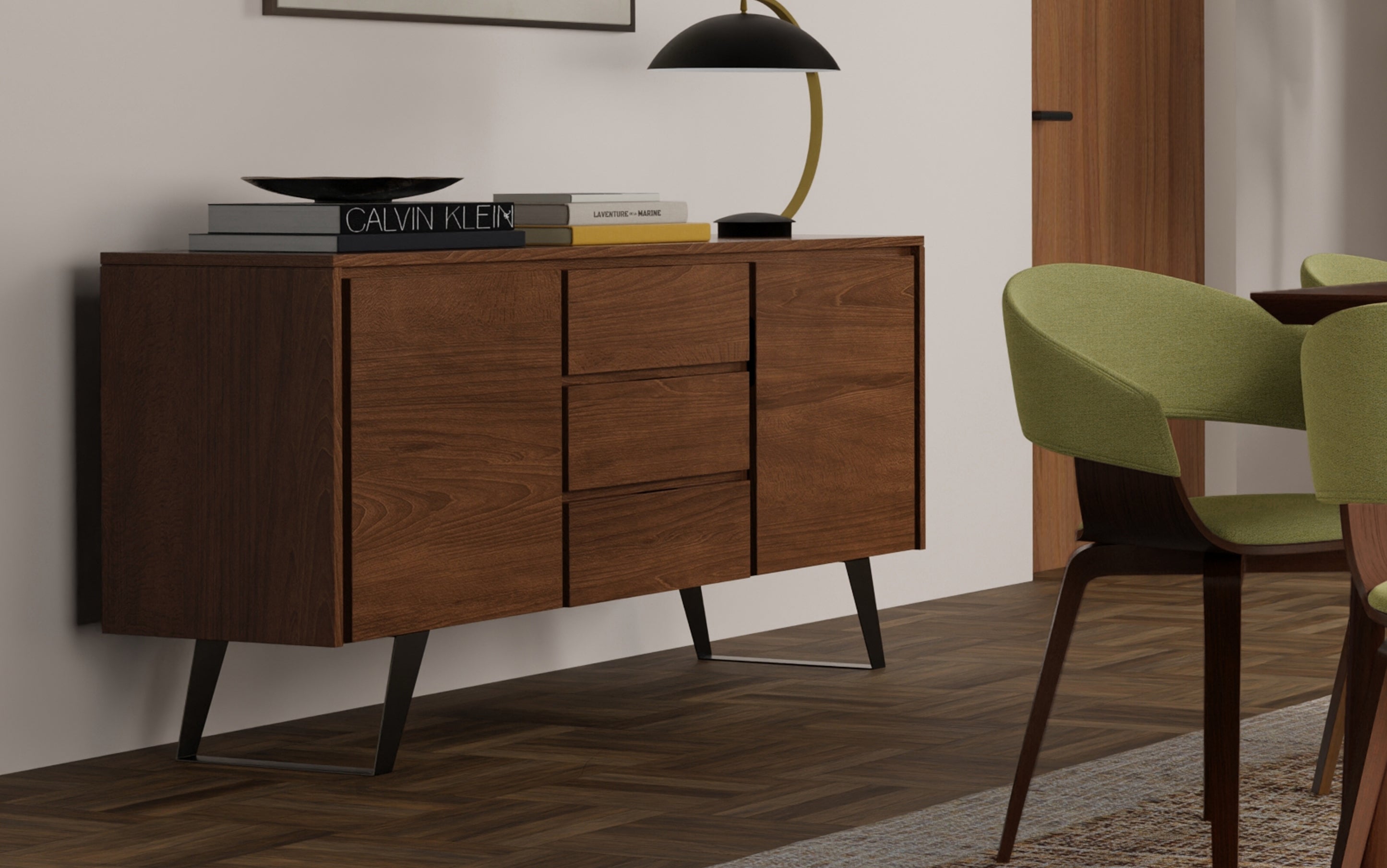 Lowry Sideboard Buffet in Walnut